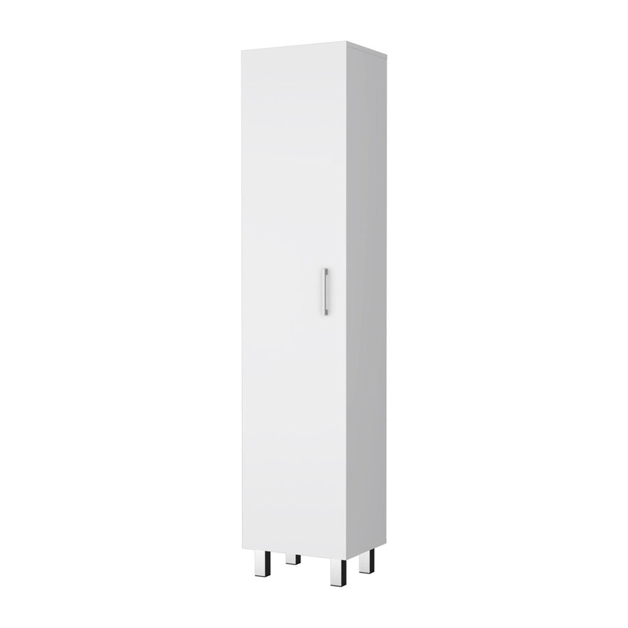 16" White Accent Cabinet With Four Shelves