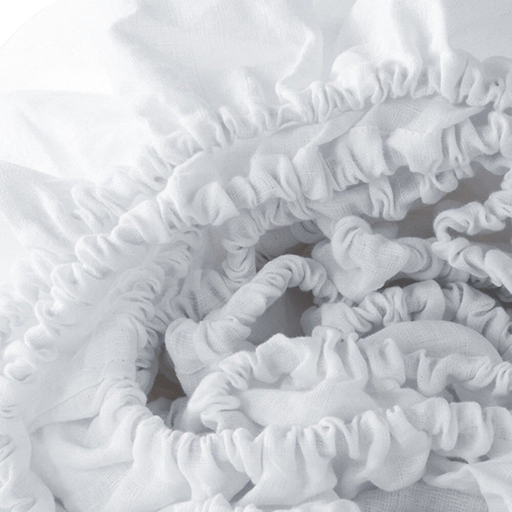 White Linen Queen Fitted sheet-0