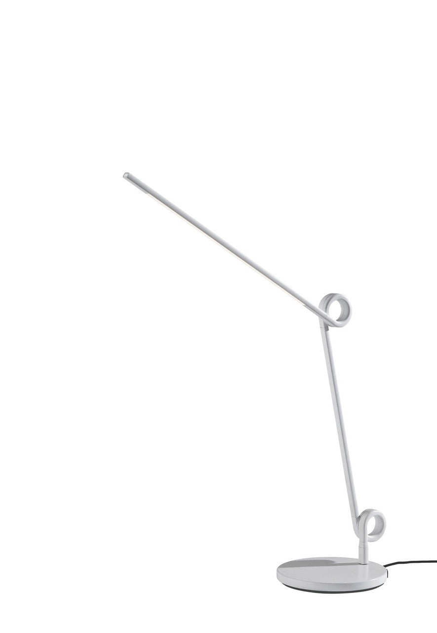 35" White Metal Novelty Desk Table Lamp-0