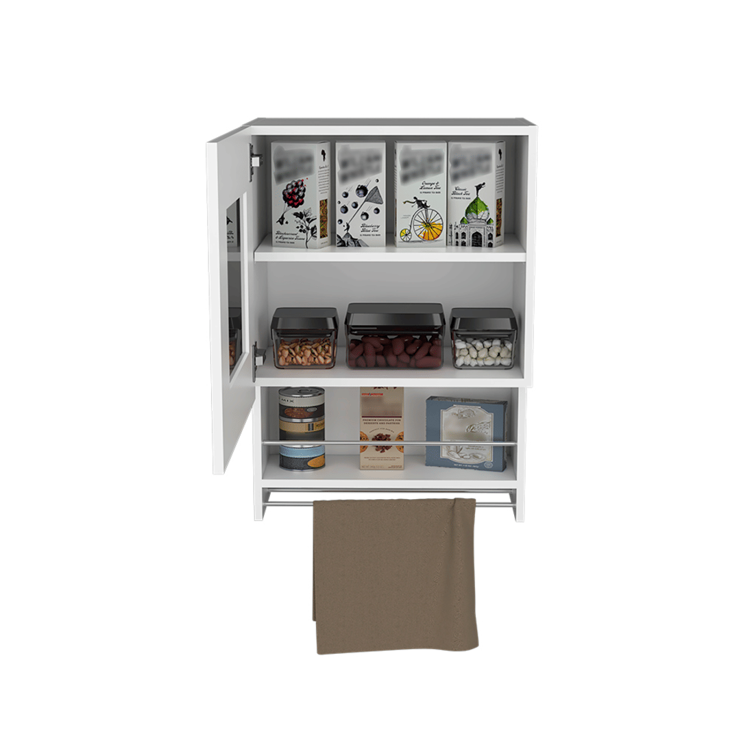20" White Wall mounted Accent Cabinet With One Shelf — image 1