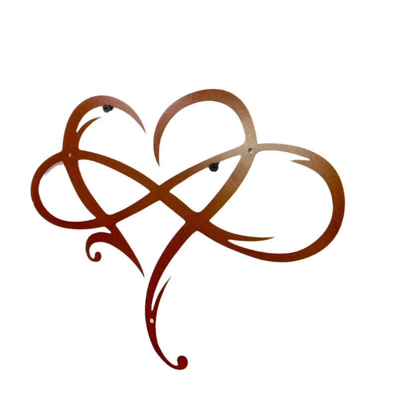 Infinity Heart Metal Wall Art Love Sign Decor-0