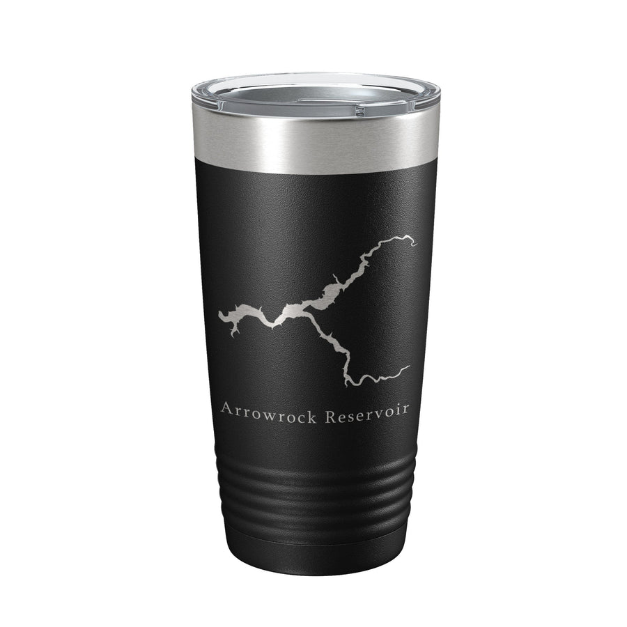 Arrowrock Reservoir Tumbler Lake Map Travel Mug Insulated Laser Engraved Coffee Cup Boise River Idaho 20 oz