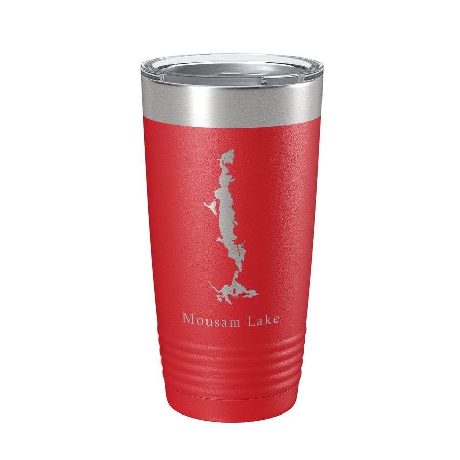 Mousam Lake Map Tumbler Travel Mug Insulated Laser Engraved Coffee Cup Maine 20 oz