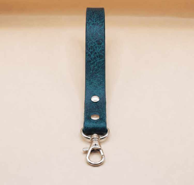 Marble Aqua Mini BDSM Leather Leash-0