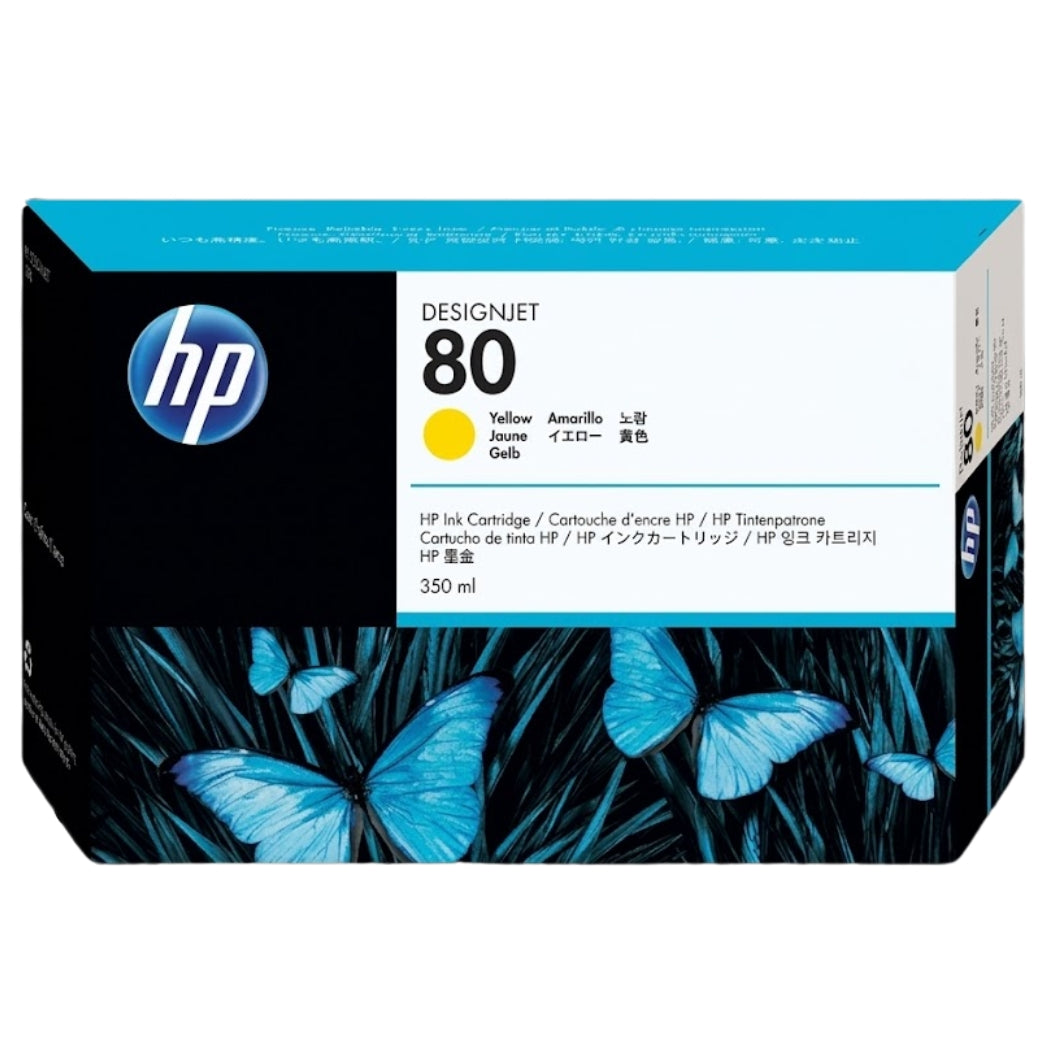 Original HP 80 (C4848A) Yellow Ink Cartridge-0
