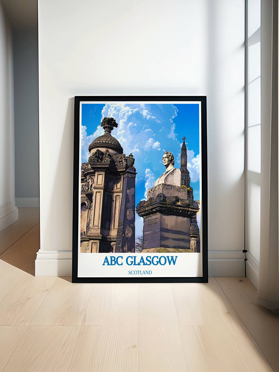 Abc Glasgow Stunning Iconic Prints Glasgow And Necropolis Fine Line Travel Posters Scotland Beautiful Modern Art