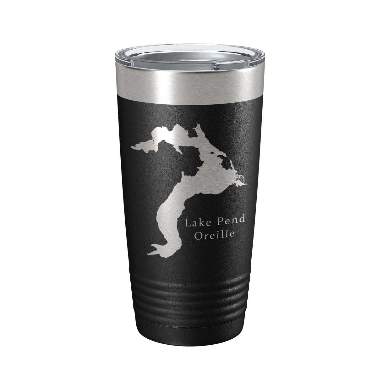Lake Pend Oreille Map Tumbler Travel Mug Insulated Laser Engraved Coffee Cup Idaho 20 oz-5