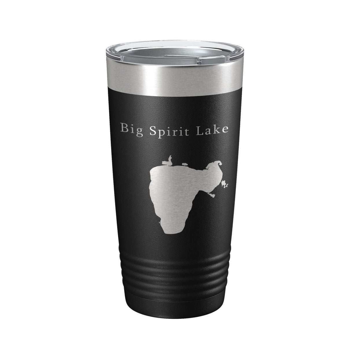 Big Spirit Lake Map Tumbler Travel Mug Insulated Laser Engraved Coffee Cup Iowa Minnesota 20 oz-5