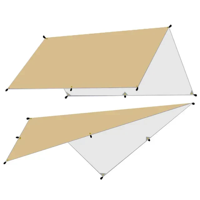 Tarp Tent Awning Shade Outdoor (Beige) — 10812182626643