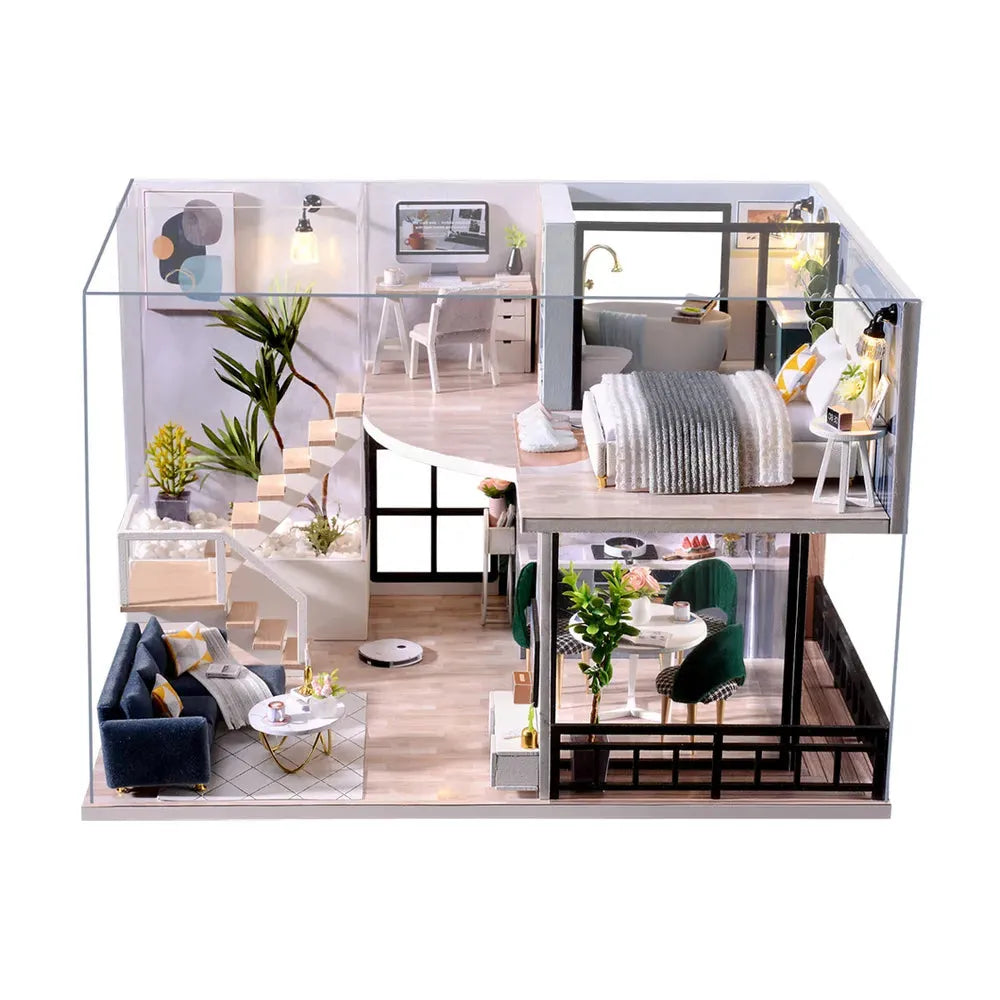 Miniature Wizardi Roombox Kit - House on the Riviera. Dollhouse Kit-0