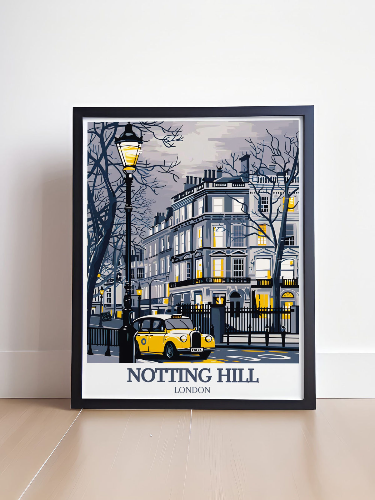 Notting Hill Travel Poster - Portobello Road Canvas Print - Westbourne Grove Wall Poster - Westbourne Grove Travel Print-0