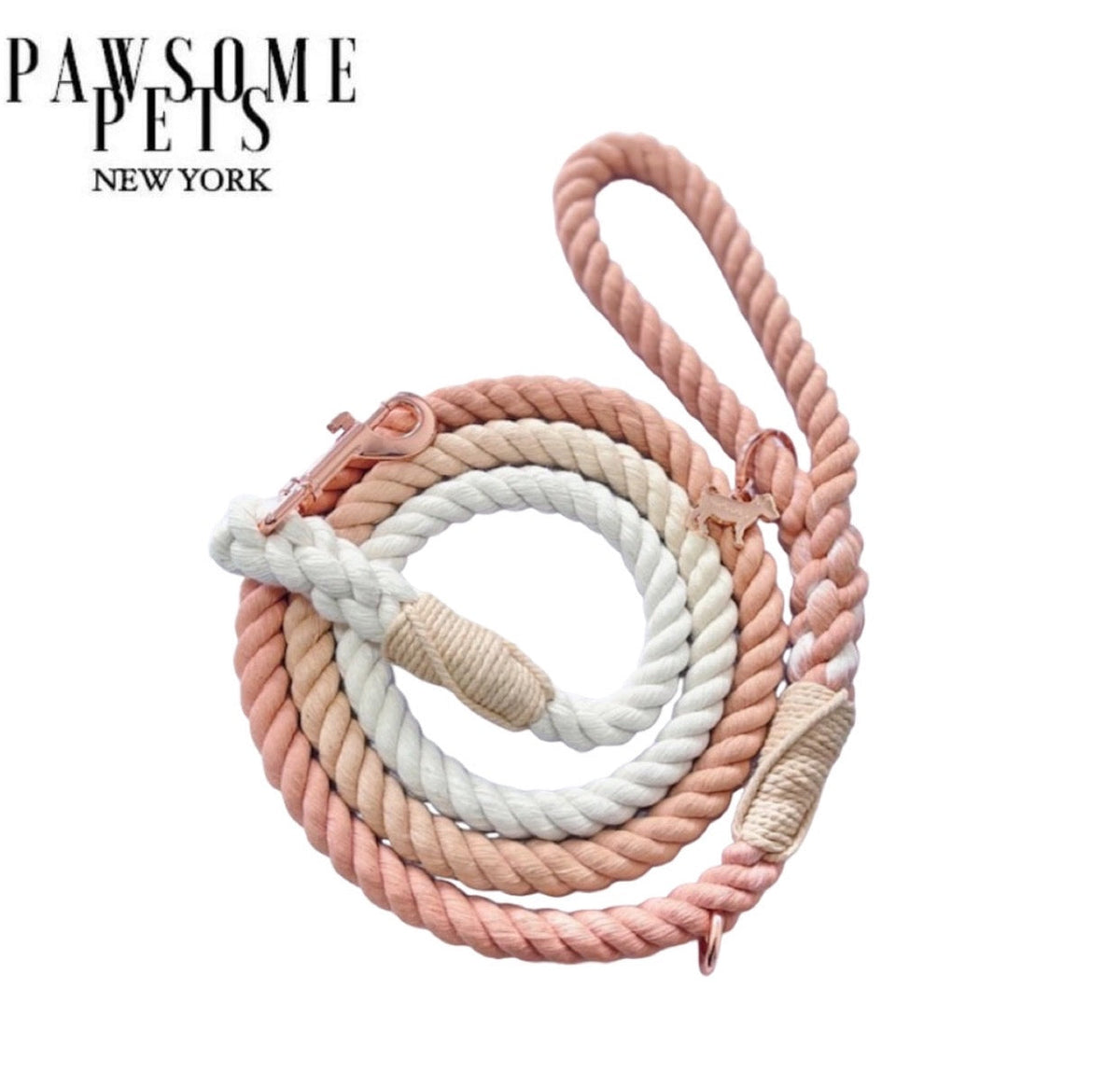 ROPE LEASH - OMBRE CORAL-0