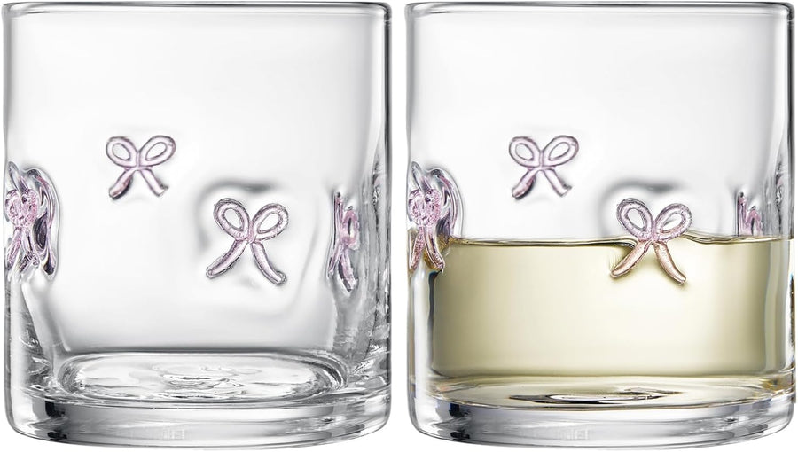 Bowtie Tumblers Set Stylish Break Resistant Acrylic Drinkware For Cocktail Wedding Gift Use Set