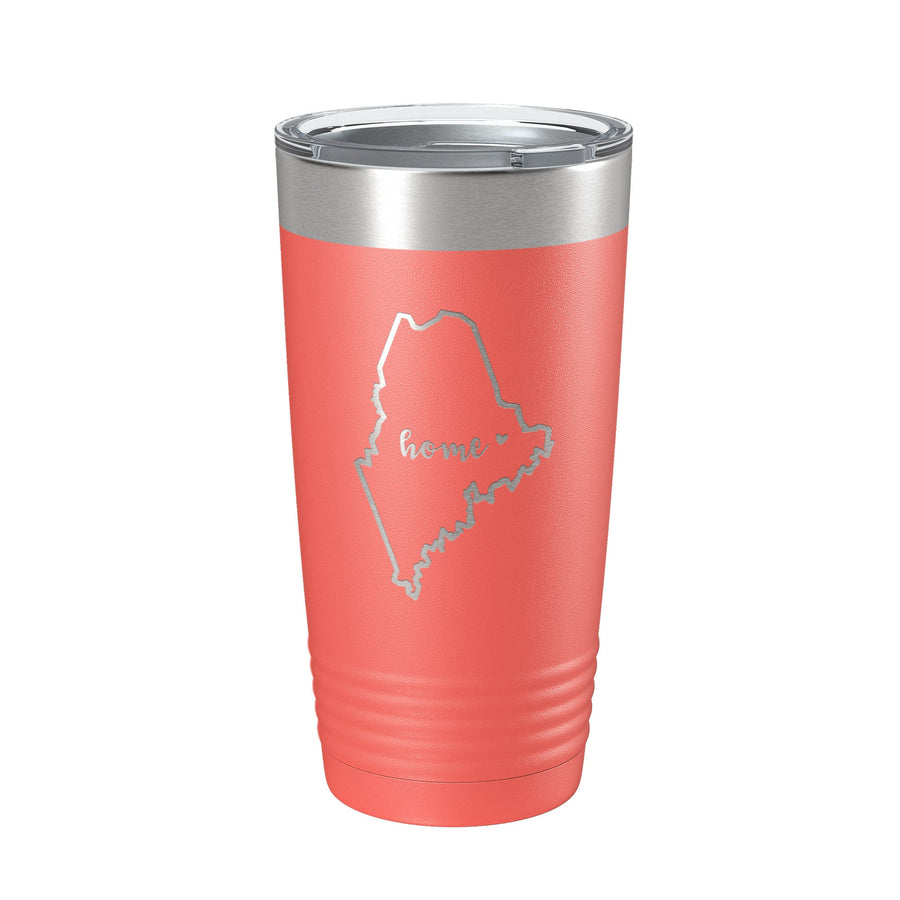 Maine Tumbler Home State Travel Mug Insulated Laser Engraved Map Coffee Cup 20 oz