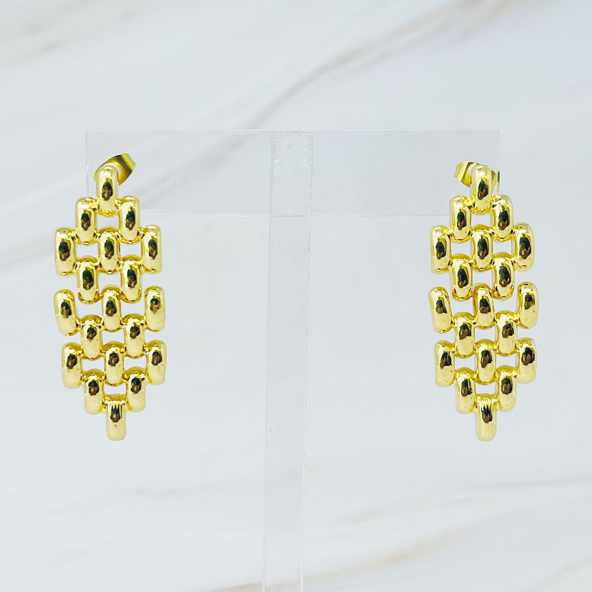 Charm Of City Girl Chain Earrings-1