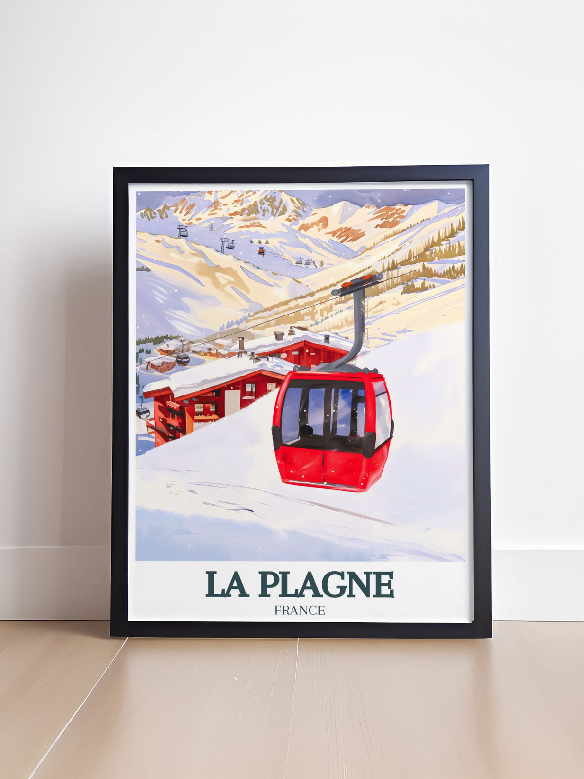 La Plagne Poster Print - Vanoise Express Poster - Montchavin-Les Coches Art - La Plagne Art Print -  La Plagne Travel Poster - France Artwork-0
