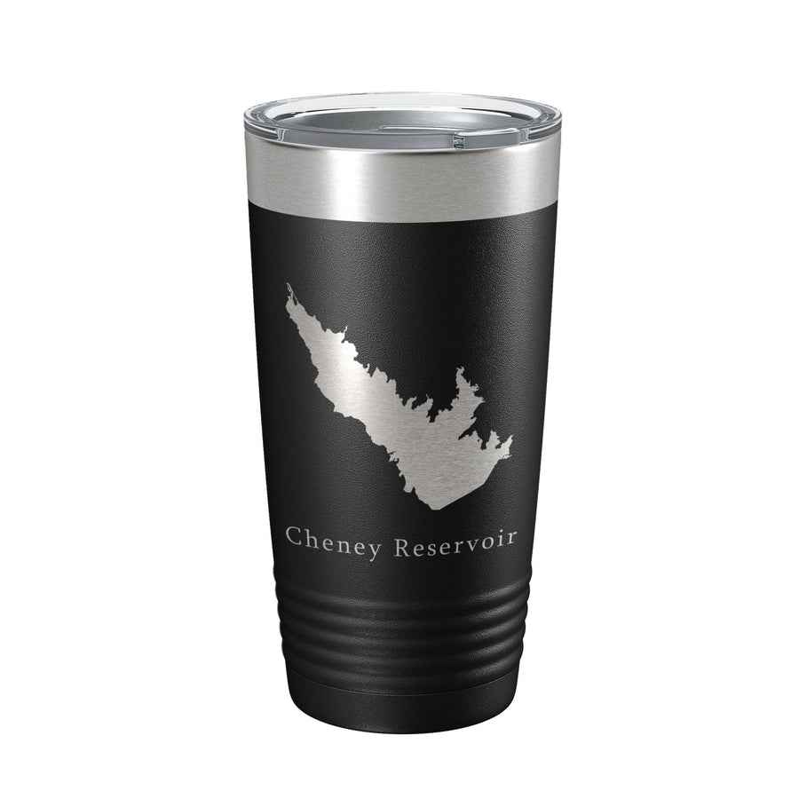 Cheney Reservoir Tumbler Lake Map Travel Mug Insulated Laser Engraved Coffee Cup Kansas 20 oz