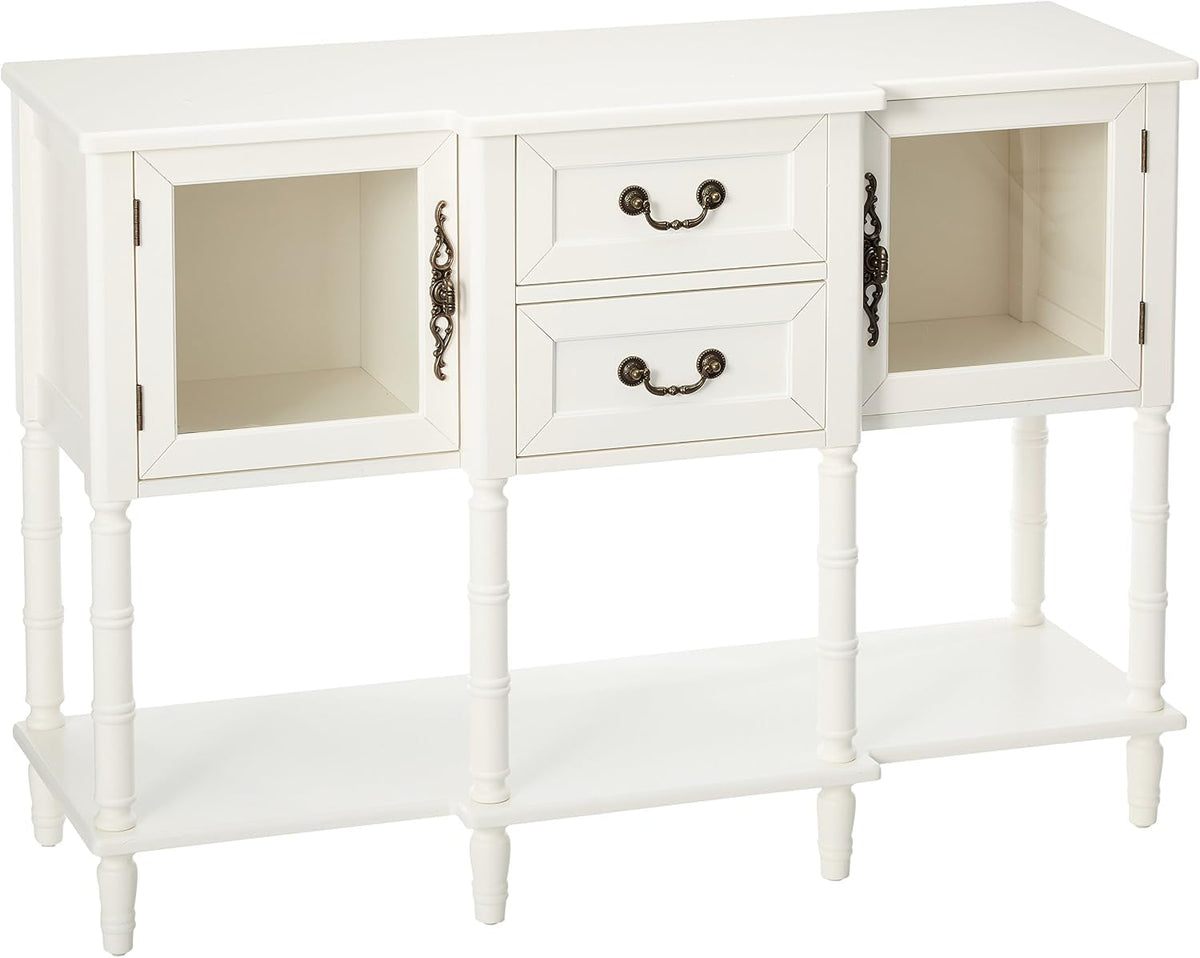Cream White Wooden Buffet Sideboard Cabinet Console-0