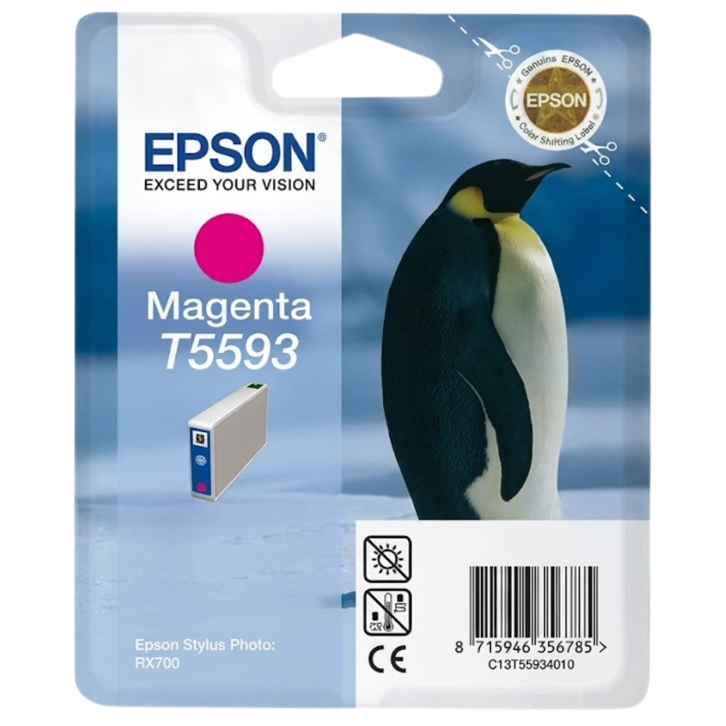 Original Epson T5593 Standard Yield Magenta Ink Cartridge, C13T55934010-0
