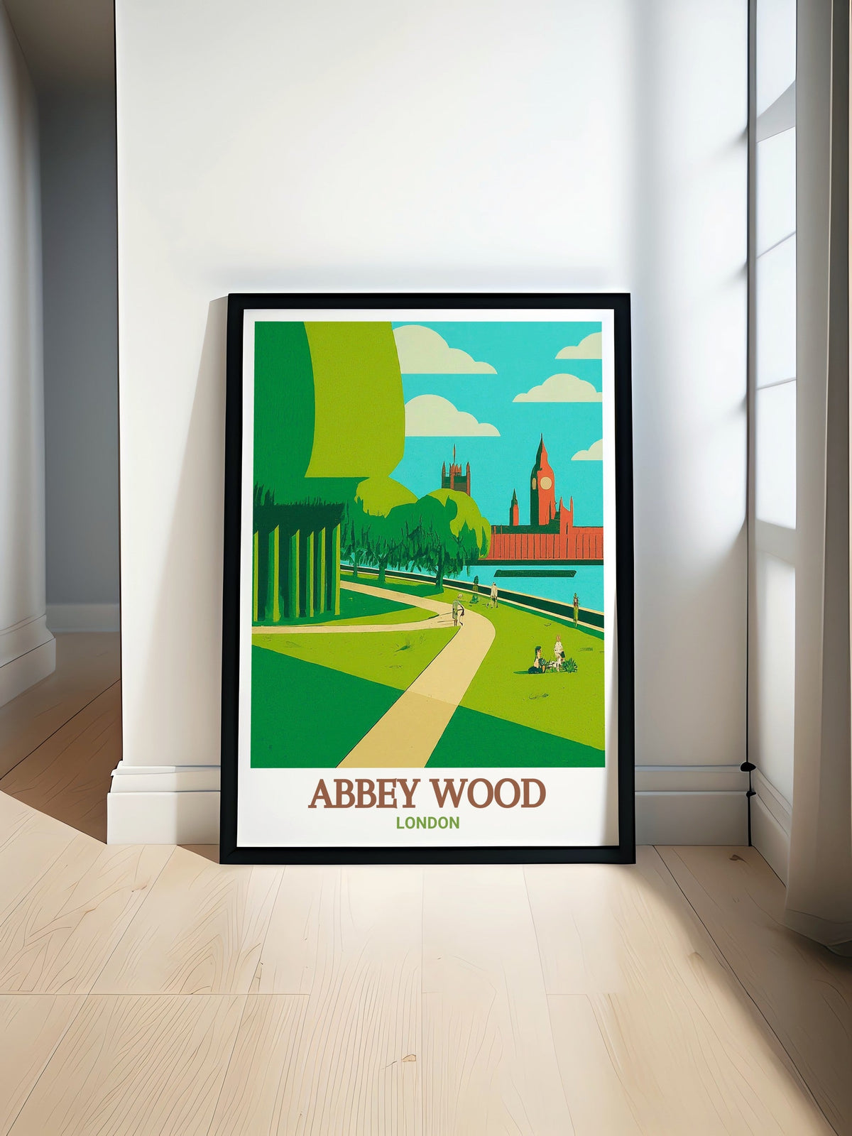Abbey Wood Art Print - Abbey Wood Poster Print - Thames Path Artwork - Abbey Wood Travel Art - London Wall Decor-0