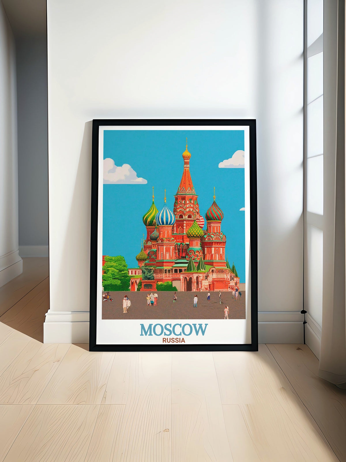 Moscow Framed Art Red Square And Kremlin Perfect Wall Art Russia Stunning Living Room Decor-0