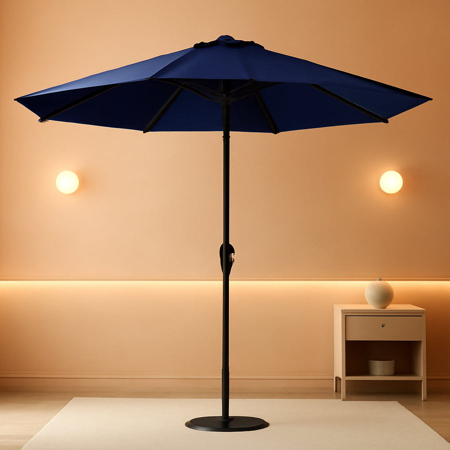 10 Foot Heavy Duty Polyester Crank Patio Umbrella