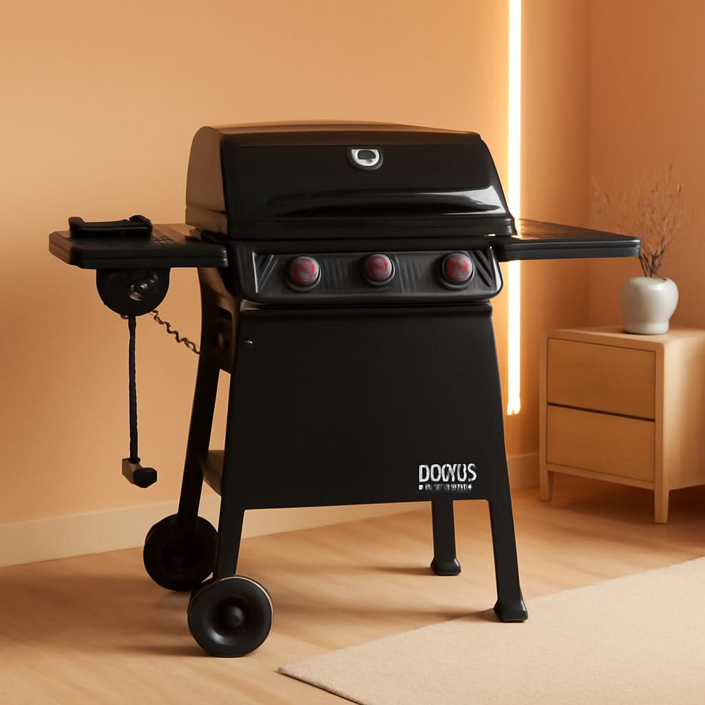 Three-Burner Propane Gas Grill With Porcelain-Enamel-0