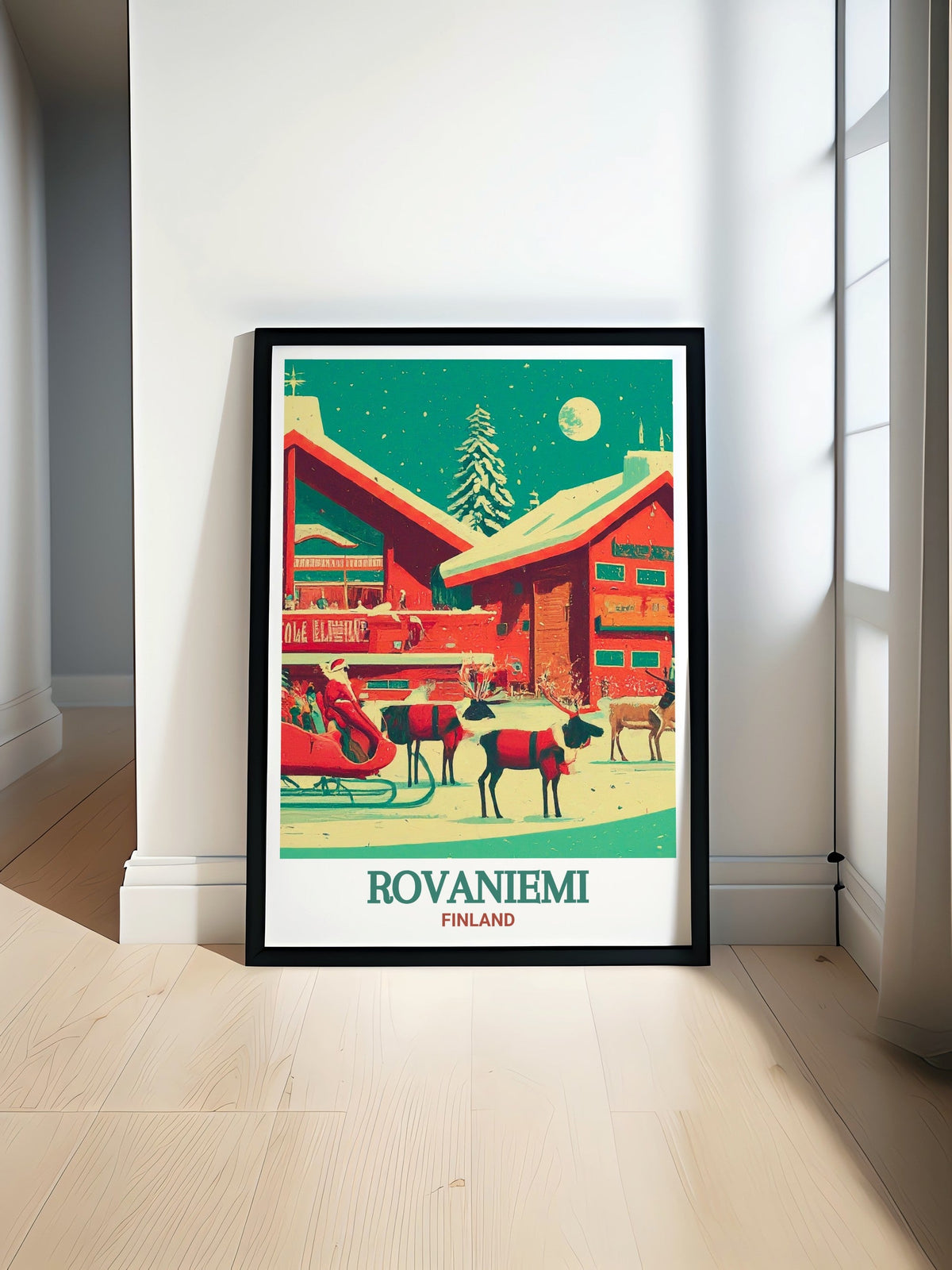 Rovaniemi Travel Print - Santa Claus Village Wall Decor - Finland Home Decor - Finland Wall Print-0