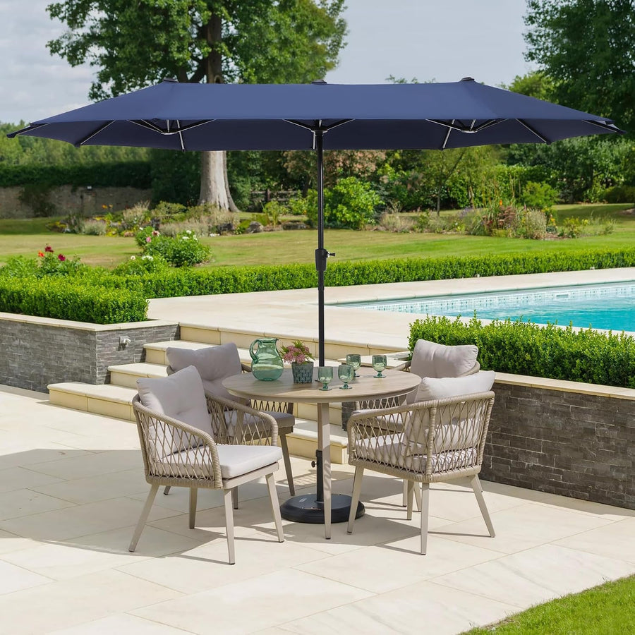 13Foot Navy Blue Outdoor Polyester Umbrella Shelter