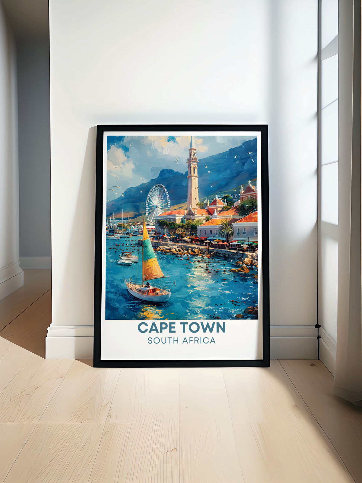 Cape Town Wall Art - Victoria & Alfred Waterfront Vintage Posters - South Africa Framed Wall Art-0
