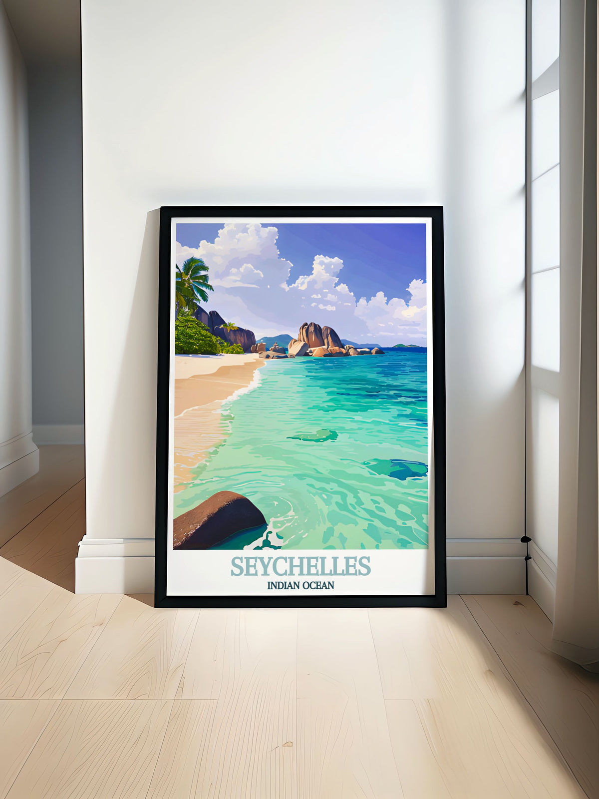 Seychelles  Art Prints - Anse Source d'Argent Home Decor - Indian Ocean Canvas Art-0