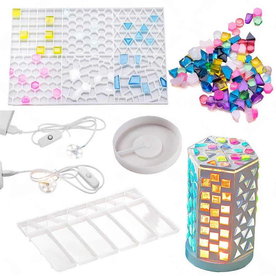Silicone Resin Mold Set Suitable for DIY Craft Lamp Night Light Molds