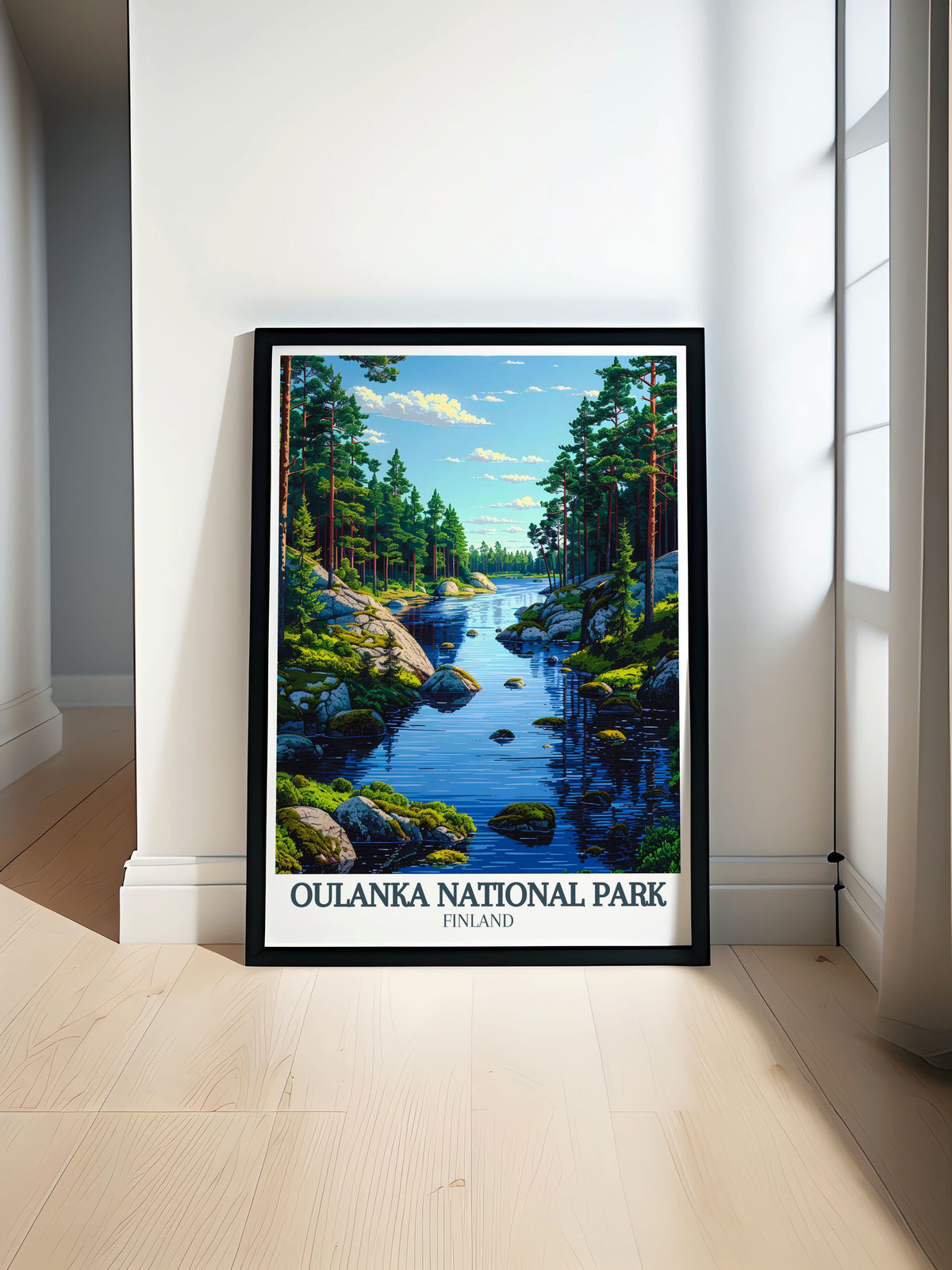 Oulanka National Park Framed Print - Oulanka river and Kiutakongas Rapids Travel Posters - Finland Home Decor-0