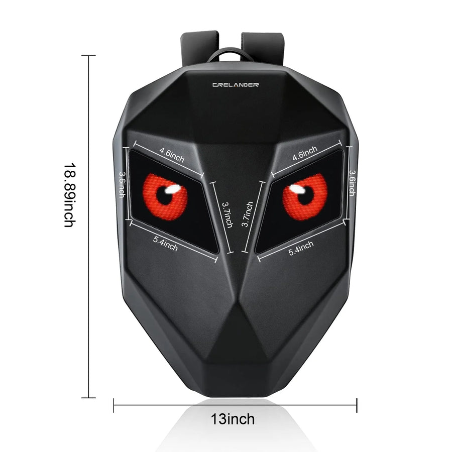 CRELANDER Smart LED Knight Backpack with App-Controlled 48×48 Display