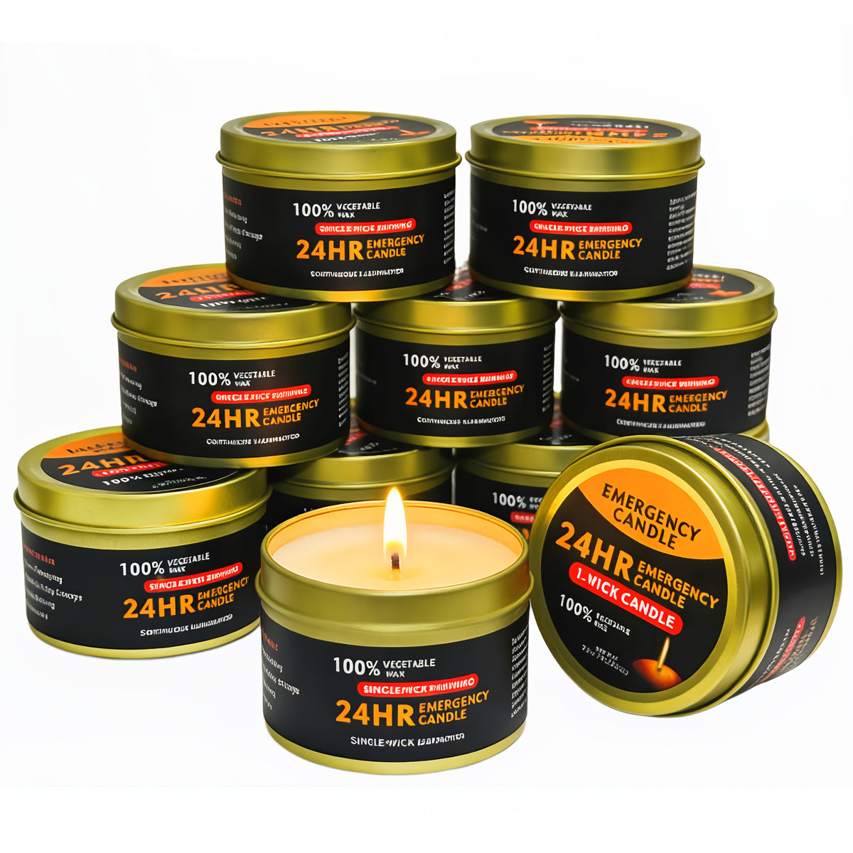 Emergency Candle – 24H Smokeless Soy Wax Windproof Camping Candle-0