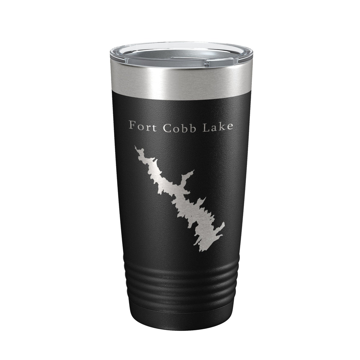 Fort Cobb Lake Map Tumbler Travel Mug Insulated Laser Engraved Coffee Cup Oklahoma 20 oz-5