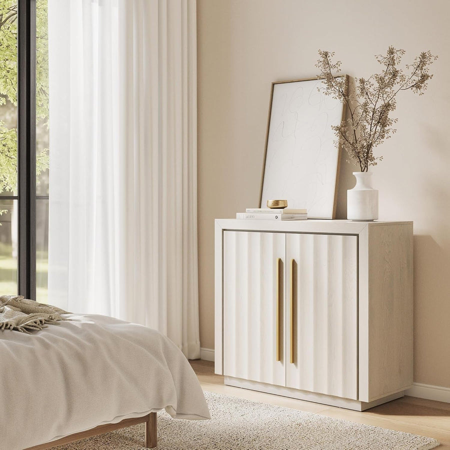 Architectural 36 Inch White Buffet Cabinet Storage