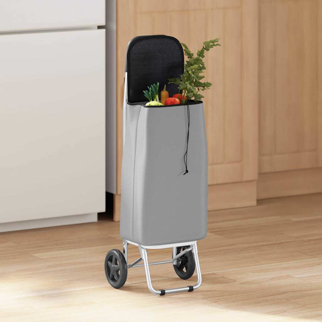 VidaXL Winkel trolley grijs 35 x 28 x 92 cm oxford stof-0