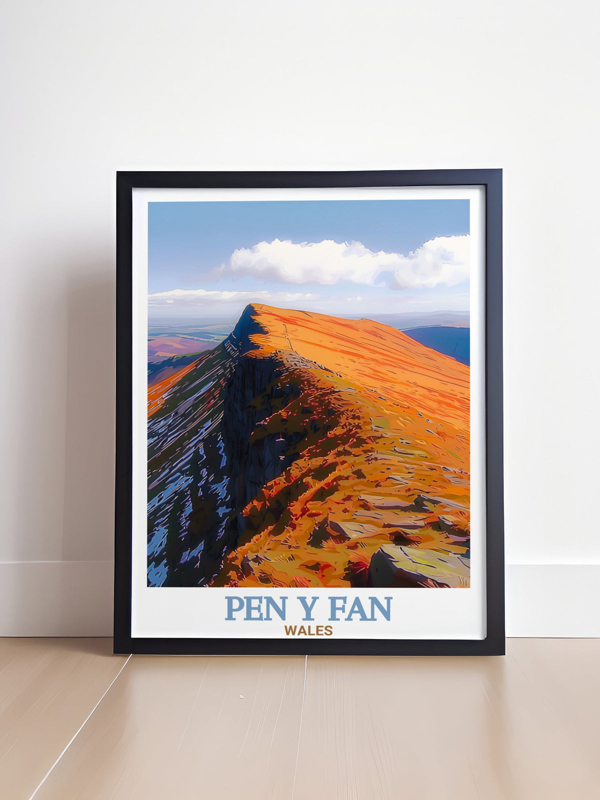 Pen y Fan Travel Poster - Pen y Fan Summit Canvas Print - Wales Wall Poster - Wales Travel Print-0