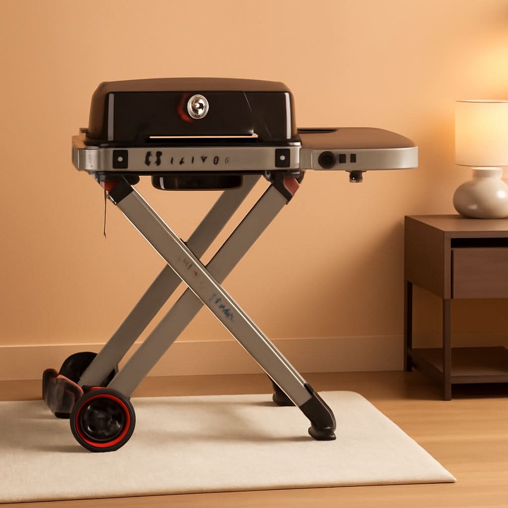 Portable Propane Grill Folding Cart Outdoor 13000 BTU-0