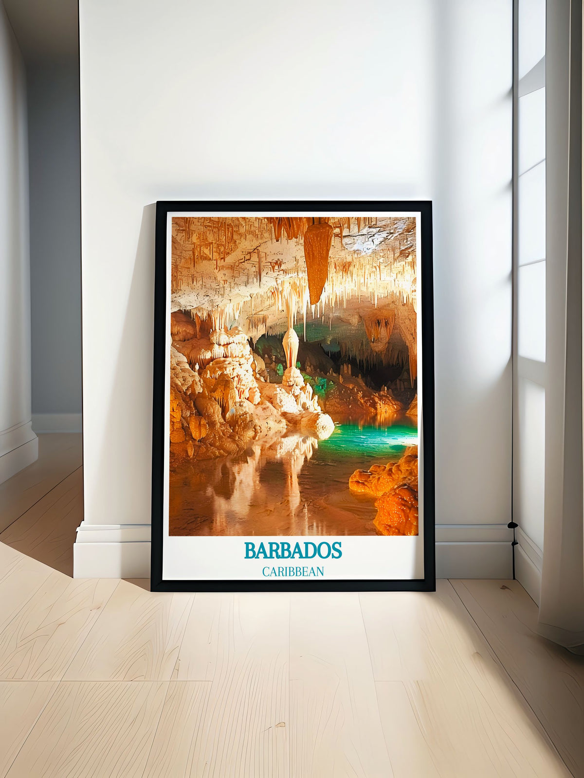 Barbados Wall Art - Harrison's Cave Barbados Art - Caribbean Vintage Wall Poster-0