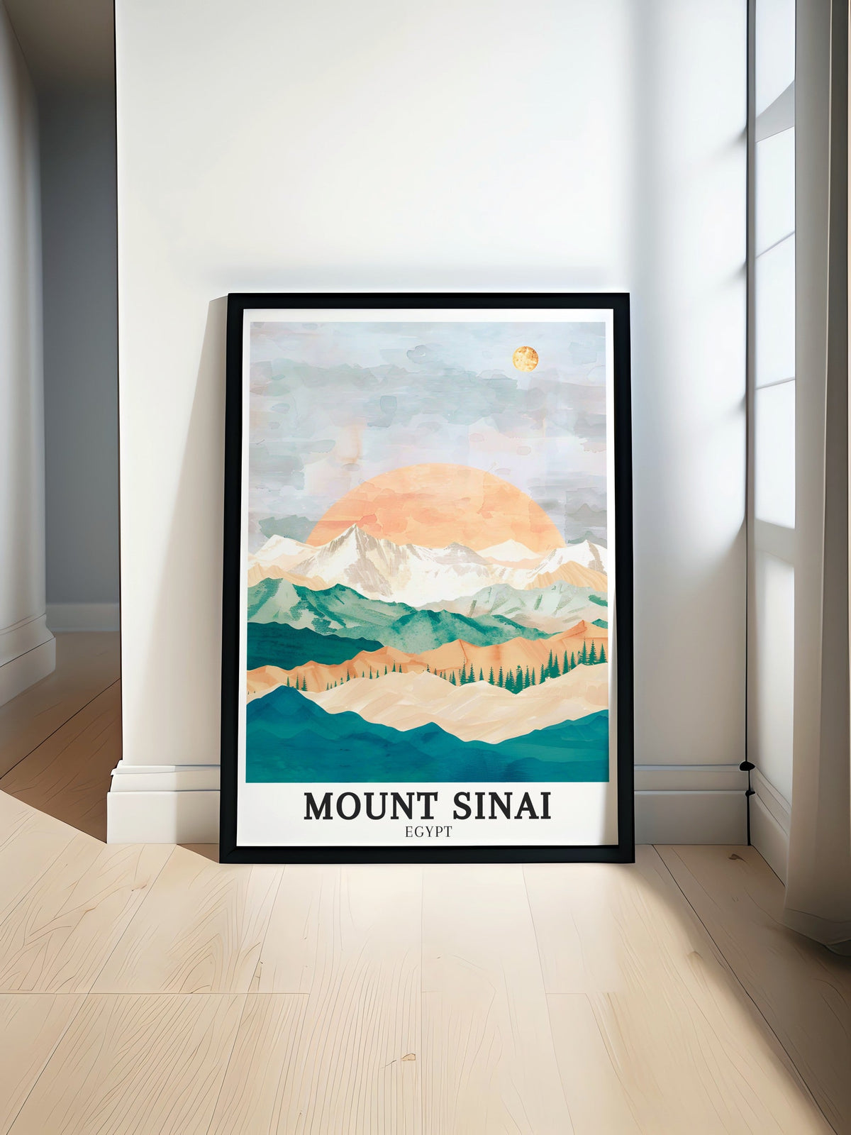 Mount Sinai Travel Poster - Summit Travel Art - Jabal Musa Wall Art - Mount Sinai Travel Print - Egypt Poster Print-0