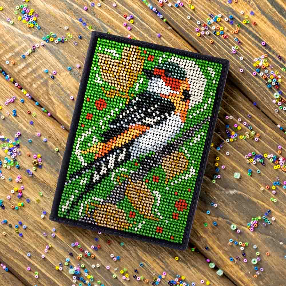 Bead embroidery kit on artificial leather FLBB-059-0