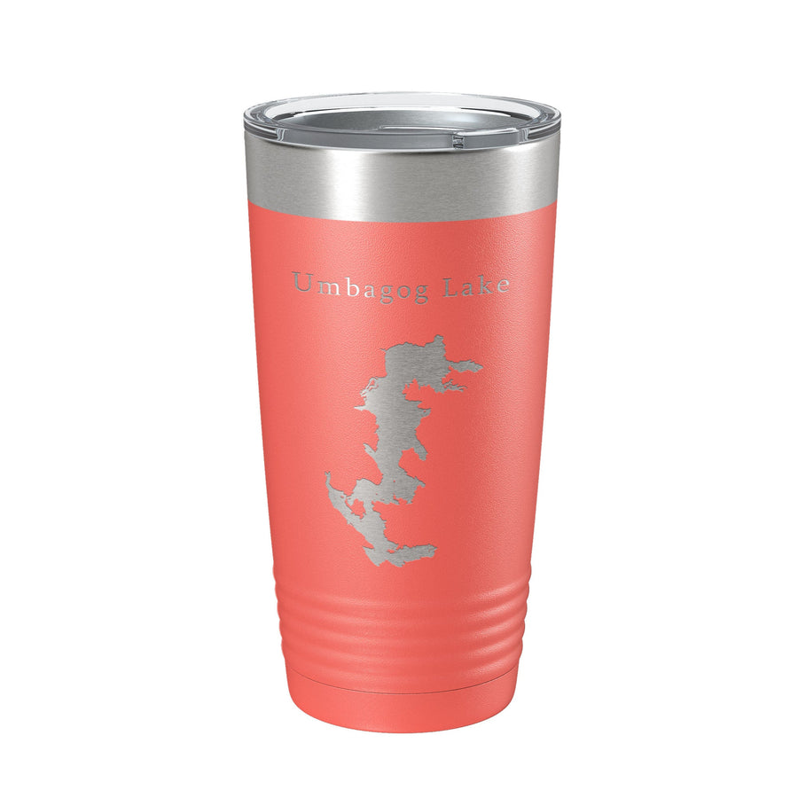 Umbagog Lake Map Tumbler Travel Mug Insulated Laser Engraved Coffee Cup Maine New Hampshire 20 oz