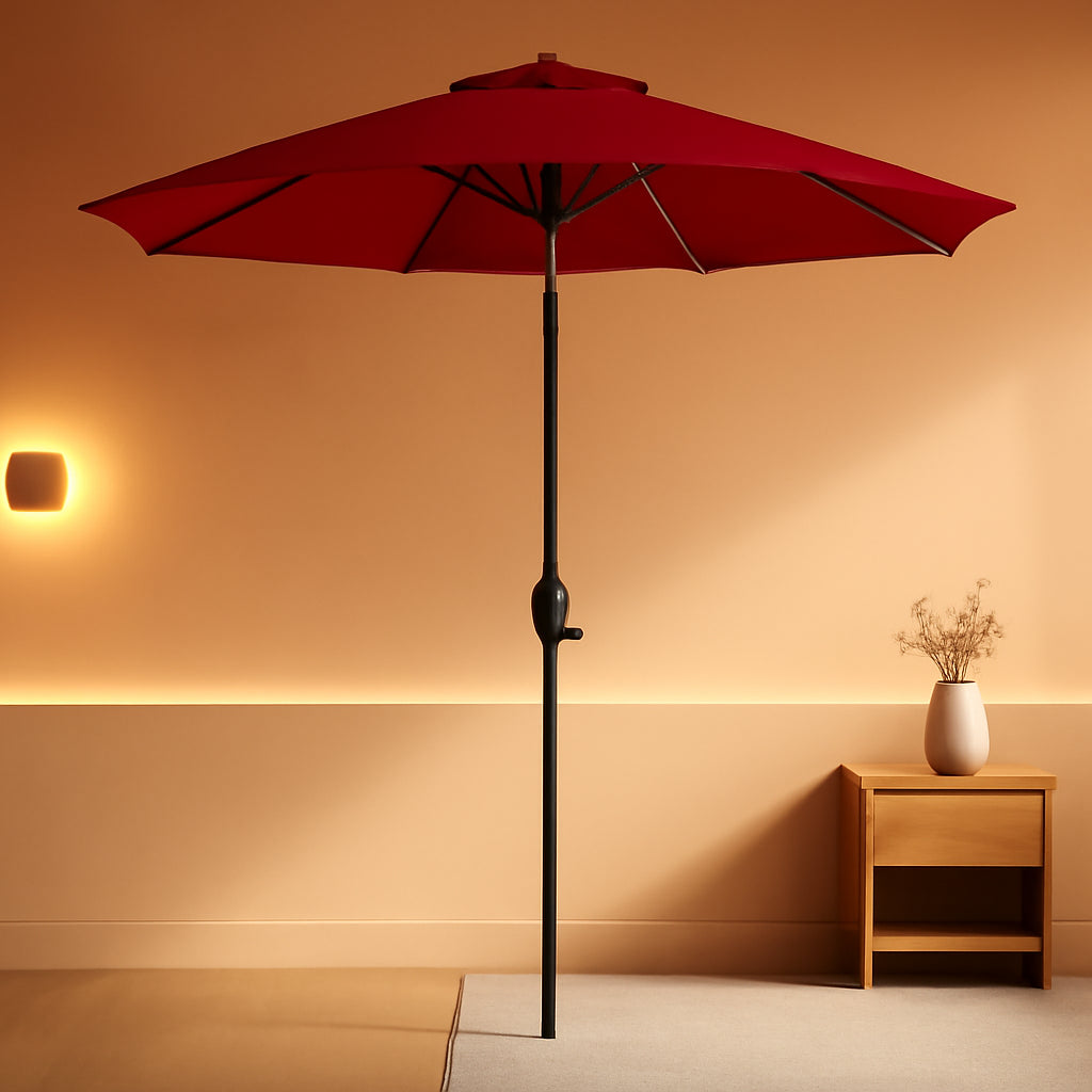 Regatta Red Nine Foot Acrylast Commercial Umbrella-0