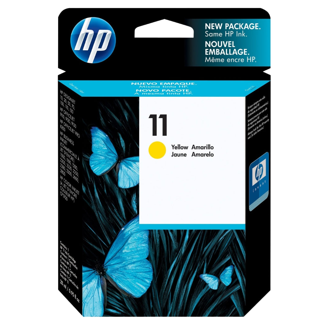 Original HP 11 Yellow Ink Cartridge-C4838A-0