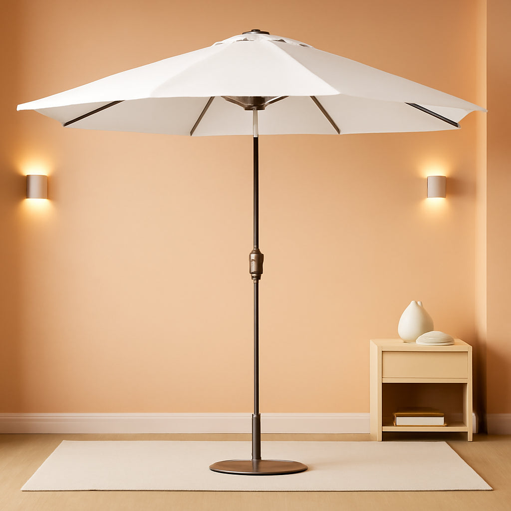 10 Foot Weather Resistant Market Umbrella Eight Rib Crank-0