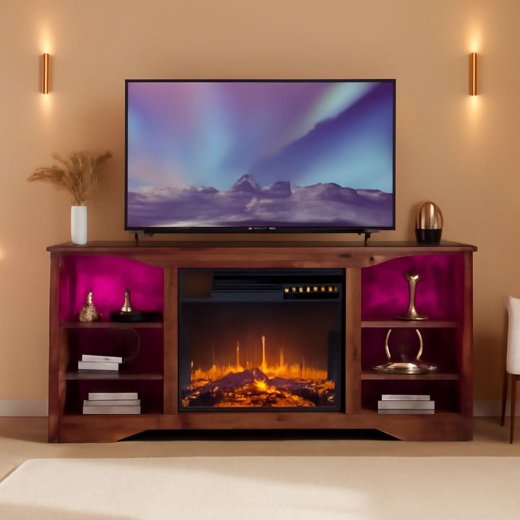Fireplace TV Stand 18 Electric Fireplace for 65 Inch TVs-0