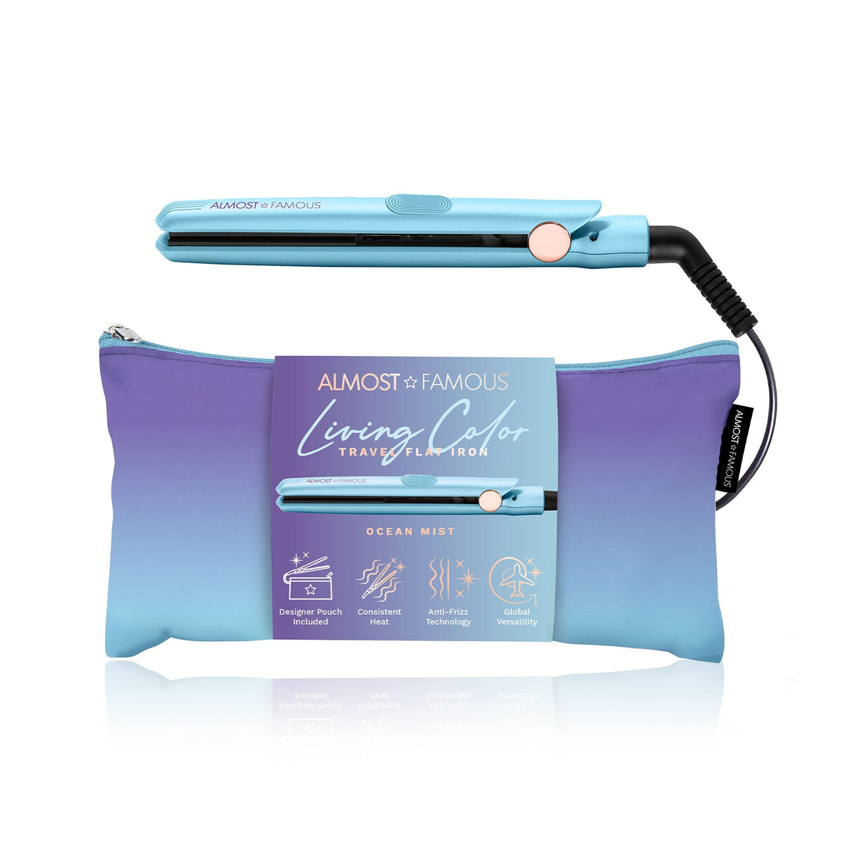 Living Color 0.5" Flat Iron with Travel Bag-5