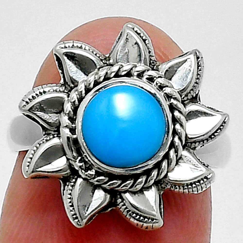Sunflower Gemstone Ring 925 Sterling Silver Handmade Vintage Jewelry AGR1034 R-1617-2